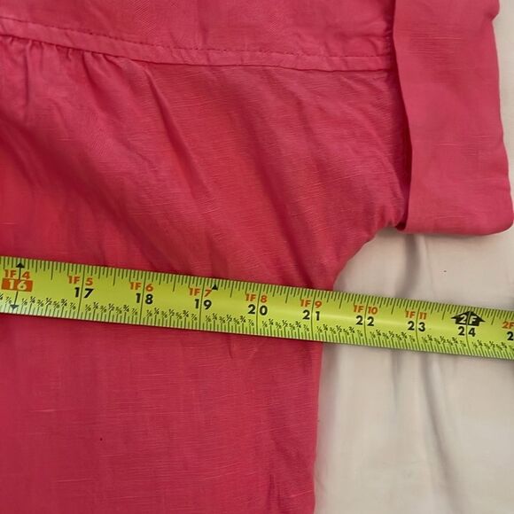 J. Crew Pink Baird McNutt Irish Linen Shirt Dress Womens Size Small Preppy - Picture 4 of 8